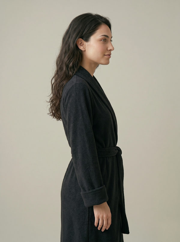 Frova Bathrobe - Soft Black